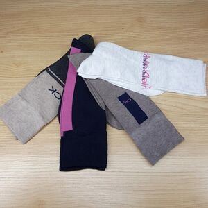 CALVIN KLEIN Mens Crew Socks 4 Pack Rayon Blend Logo Size 7-12